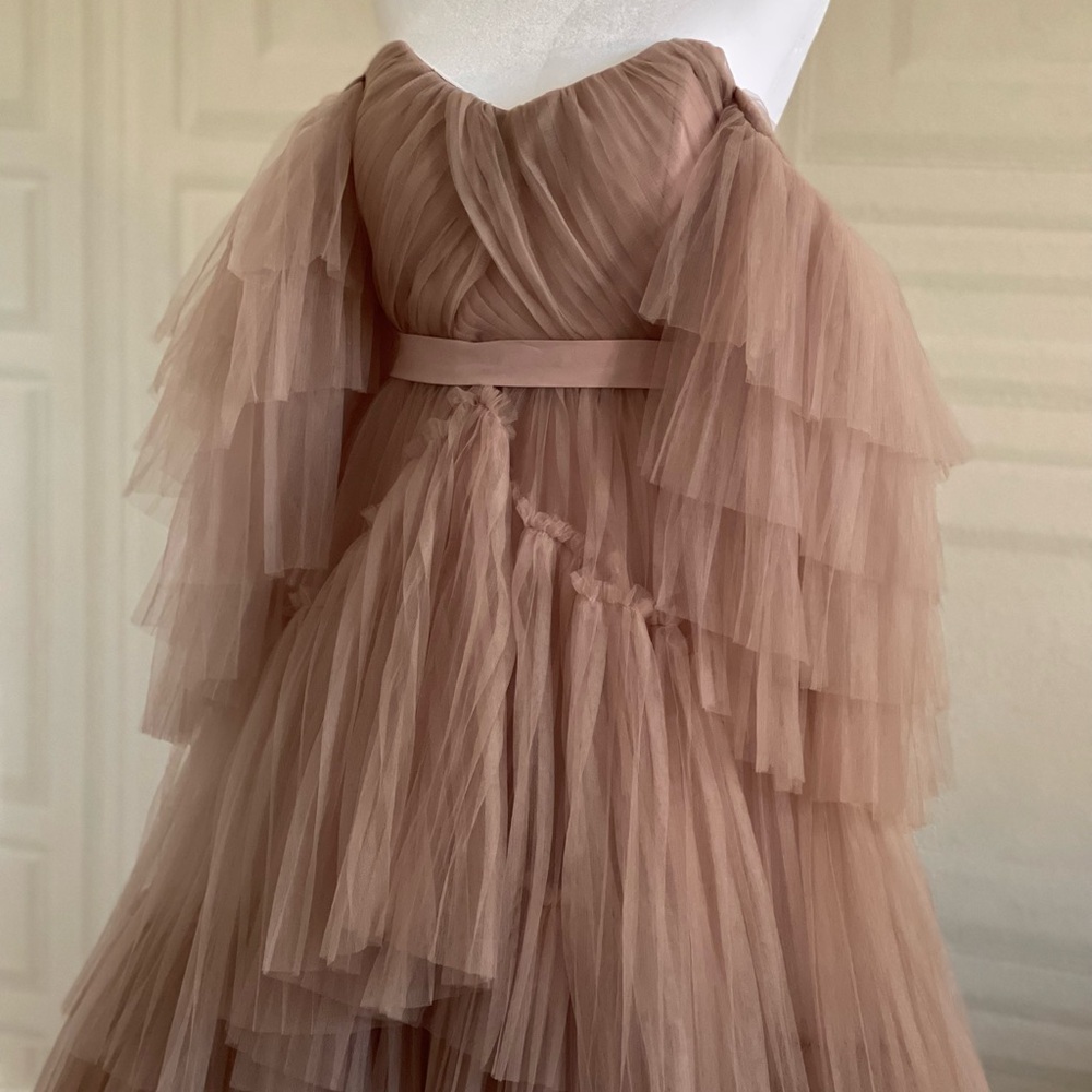 Mauve tulle gown